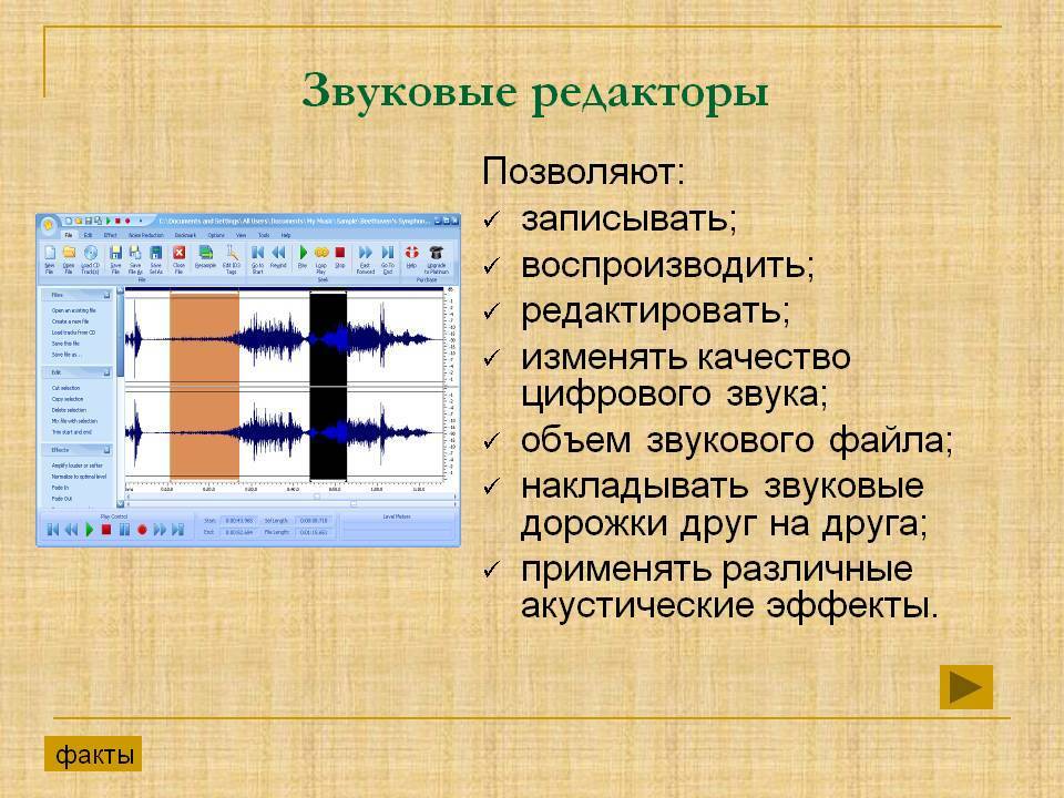 Звуковая запись. Звуковые редакторы. Возможности звуковых редакторов. Редактор цифрового звука. Звуковые редакторы презентация.