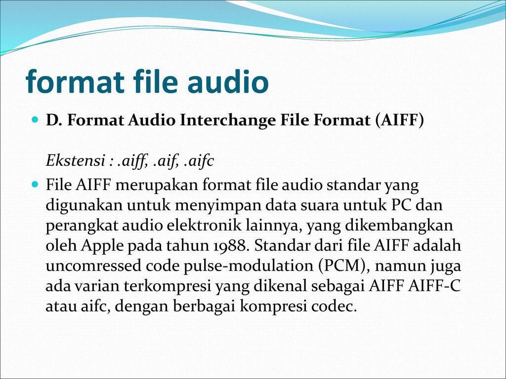 Формат файла обмена аудио - audio interchange file format - abcdef.wiki